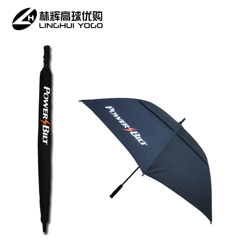 【促销】美国 Powerbilt闪电高尔夫雨伞-黑色